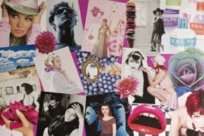 Modecollage in pink
